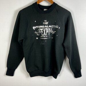 Vtg 80s 70s ? Intergalactic Expo Chicago Fruit of the Loom Sweatshirt Sci Fi